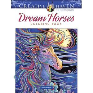 Creative Haven Dream Horses Coloring Book -- Marjorie Sarnat